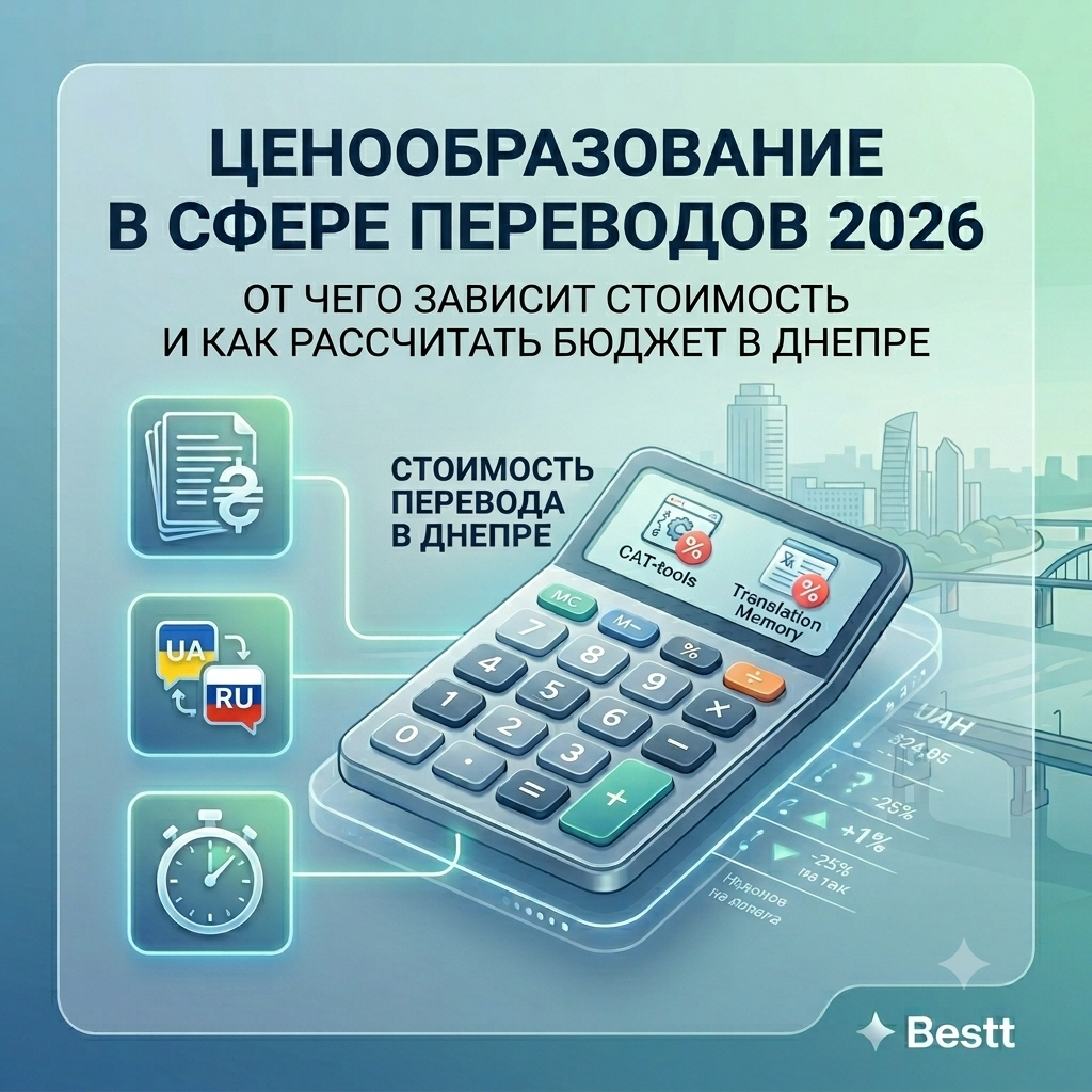 Стоимость перевода в Днепре
