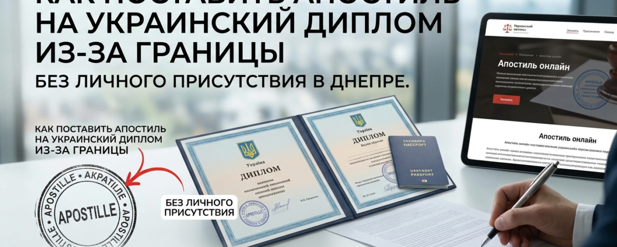 Как поставить апостиль на украинский диплом из-за границы без личного присутствия в Днепре