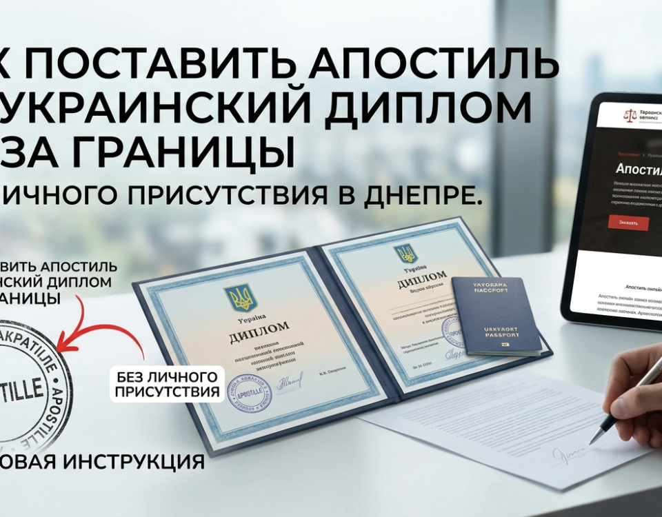 Как поставить апостиль на украинский диплом из-за границы без личного присутствия в Днепре