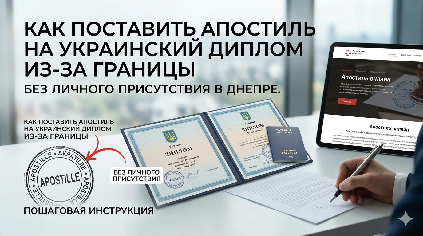 Как поставить апостиль на украинский диплом из-за границы без личного присутствия в Днепре