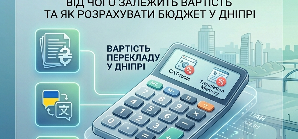 ВАРТІСТЬ ПЕРЕКЛАДУ У ДНІПРІ